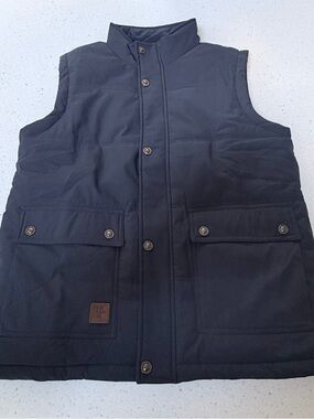 MAGCOMSEN Tactical Winter Vest Sherpa Fleece Lined Full Zip Navy Med $69.99 NEW!